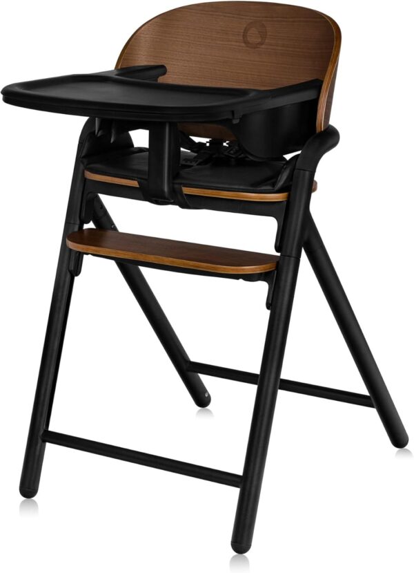 Lionelo Celia Krzesełko do karmienia Drewniane 2w1 do 90kg Szare