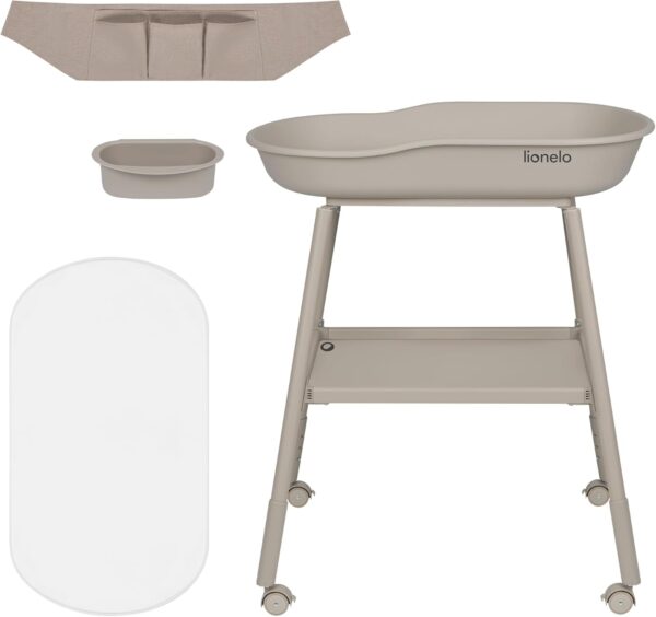 Lionelo Rosie Mobilny Przewijak dla Niemowląt z Regulacją Wysokości i Organizerem