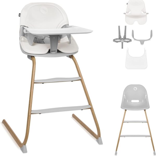 61qTTgwvyXL._AC_SL1500_ Lionelo Dalia Krzesełko do karmienia 2w1 do 60kg Szare Drewniane