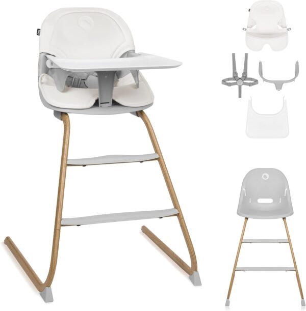 61qTTgwvyXL._AC_SL1500_ Lionelo Dalia Krzesełko do karmienia 2w1 do 60kg Szare Drewniane