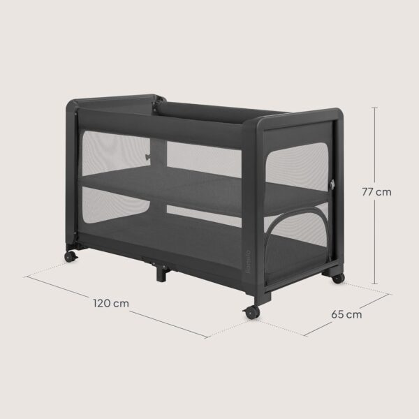 Lionelo Patty Łóżeczko Turystyczne i Dostawne 5w1 z Materacem Szare