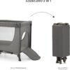 Kinderkraft JOY 2 Łóżeczko Turystyczne 2w1 Składane z Torbą Szare