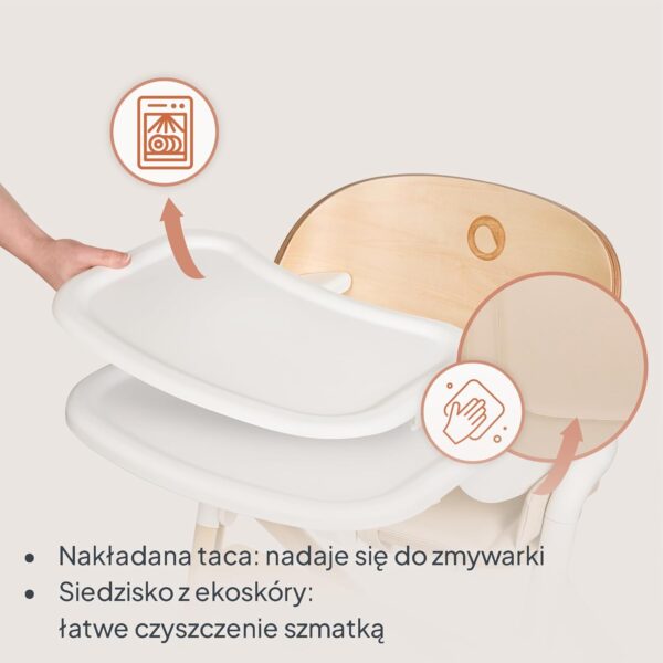 71TinYnbuL._AC_SL1500_ Lionelo Celia Krzesełko do karmienia 2w1 Drewniane do 90kg Szare