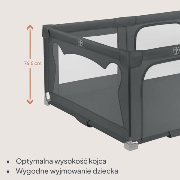 Lionelo Florence Kojec dla Dziecka 150x180 cm Easy Fold Składany Szary
