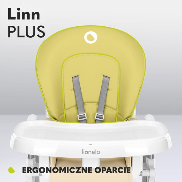 Lionelo Krzesełko do Karmienia Regulowane Beżowe do 15kg z Koszem