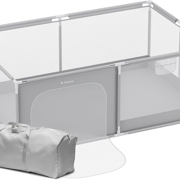 811arvFZoBL._AC_SL1500_ Tulano Cozy 22 Kojec dla Dziecka 120x180 cm z Matą i Torbą Szary