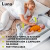 815uGebiRlL._AC_SL1500_ Lionelo Luna Łóżeczko Dostawne 2w1 Co-sleeping z Materacem Szare