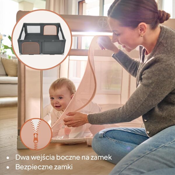 Lionelo Florence Kojec dla Dziecka 150x180 cm Easy Fold Składany Szary