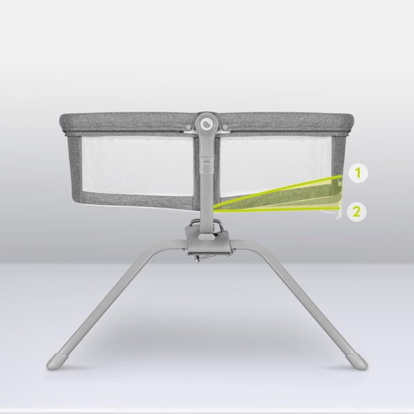 Lionelo Malin Evo Kołyska Niemowlęca 3w1 Łóżeczko Bujane Szare