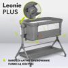 Lionelo Leonie Plus Łóżeczko Dostawne 3w1 z Funkcją Kołyski Szare