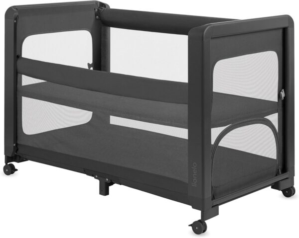 Lionelo Patty Łóżeczko Turystyczne i Dostawne 5w1 z Materacem Szare