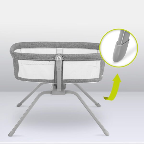Lionelo Malin Evo Kołyska Niemowlęca 3w1 Łóżeczko Bujane Szare