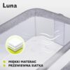 81qFsRfQLWL._AC_SL1500_ Lionelo Luna Łóżeczko Dostawne 2w1 Co-sleeping z Materacem Szare